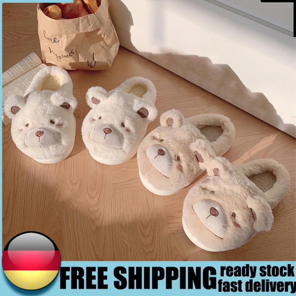 APL Pantofole orso peluche peluche punta chiusa comode carine per autunno inverno
