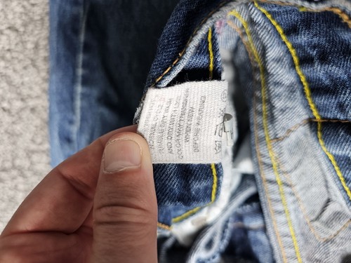 Seltene Evisu x Levi's Jeans Herren 30x29 ~ blau gerades Bein getragener Look 100 % Baumwolle - Bild 12 von 17