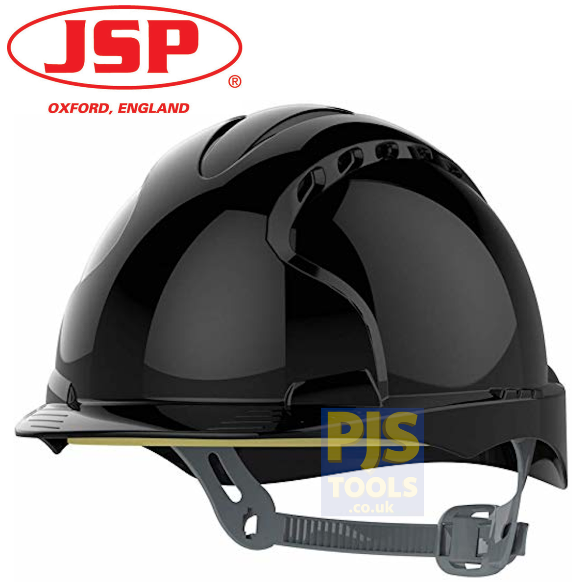 JSP EVO3 premium vented black safety helmet comfort liner standard