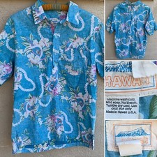 Vintage Hawaii Pullover Hawaiian Shirt Short Sleeve Chest Pocket Made In Hawaii