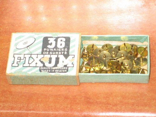 Belgium Old Vintage Full Drawing pins Wood Box Fixum | eBay