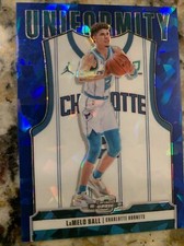 2020-21 Panini Contenders Optic Uniformity Blue Cracked Ice LaMelo Ball Low Pop