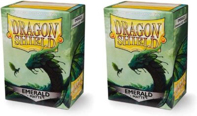 2x Dragon Shield Matte Sleeves - Emerald (2x100 Sleeves)