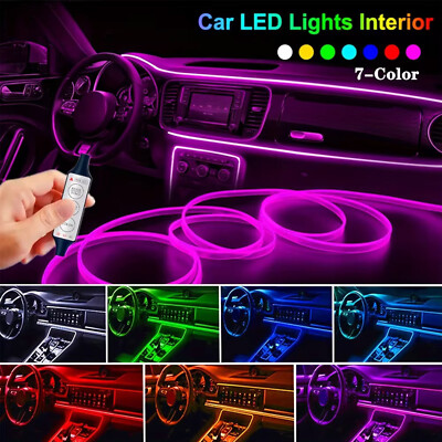 RGB LED Innenbeleuchtung Auto Innenraum Lichtleiste, Car Ambientebeleuchtung USB