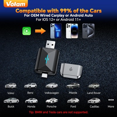 2-in-1 Carplay Wireless Adapter Android Auto Wireless Adapter Auto