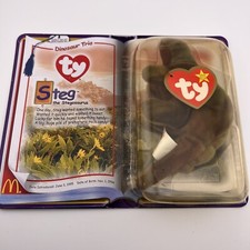 3F TY STEG The Stegosaurus 1994 Mc Donalds Beanie Baby RARE RETIRED