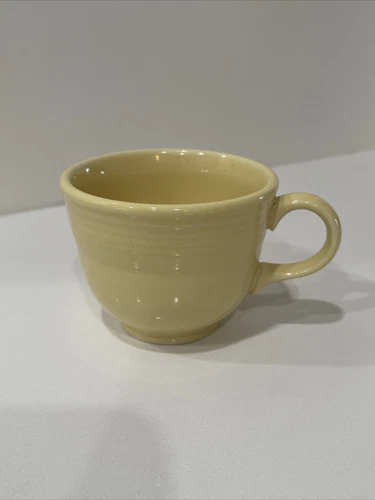 VTG Fiesta Fiestaware Buttercup Pale Yellow Coffee Teacup Cup Homer Laughlin TEA