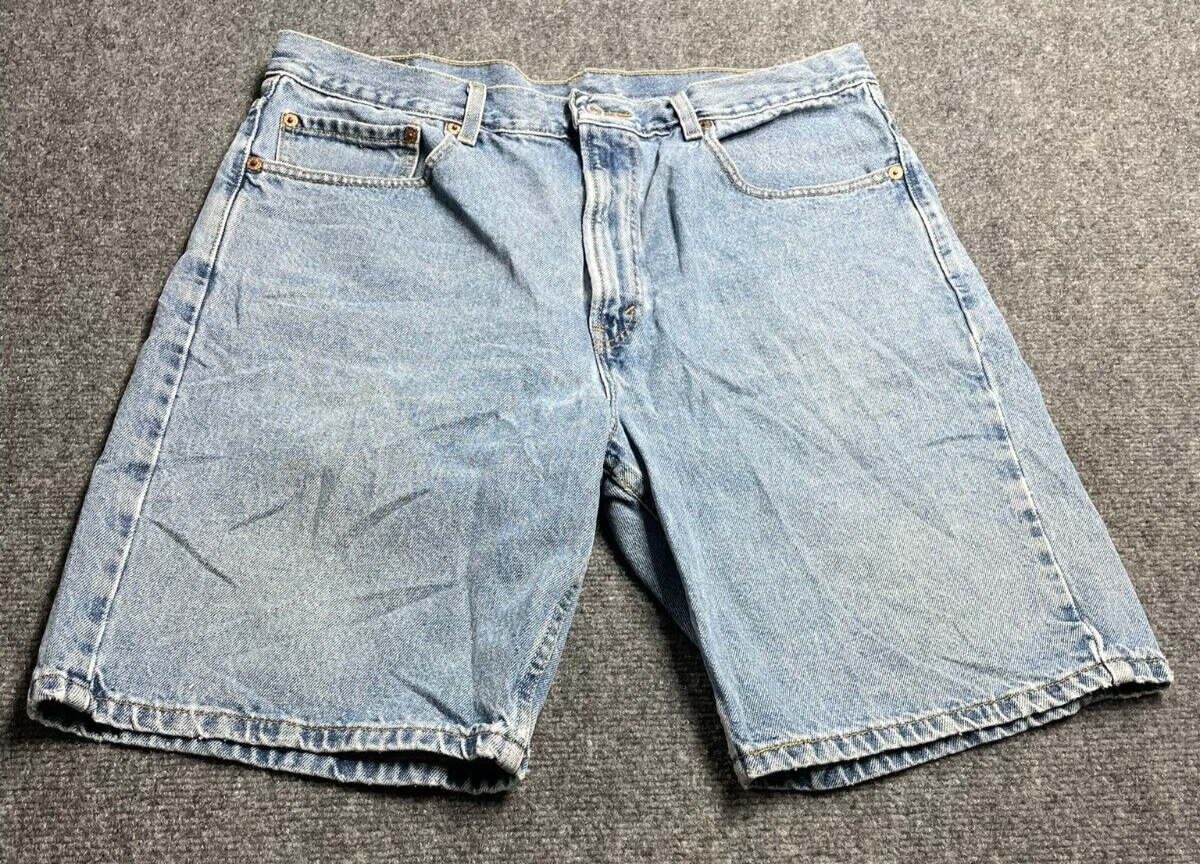 Levi’s 505 Denim Men's Shorts Regular Fit Blue 100% Cotton Size 36W