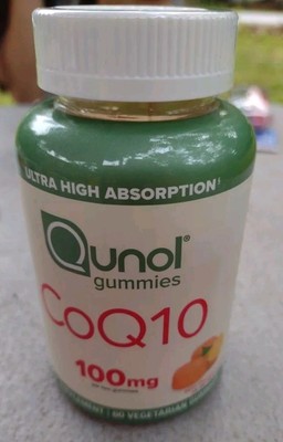Qunol CoQ10 100mg Gummies with Ultra-High Absorption 60 ct Gluten Free Exp 04/26