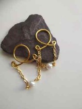 Anneaux avec chaine et pearl non piercing pinces à mamelon érotiques bijoux sexy