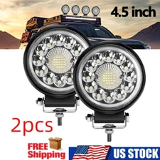 5inch Round LED Spot Light Bar Work Pods Flood Driving Fog Lamp Offroad ATV 4WD