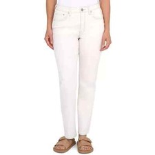 Seven 7 Ladies High Rise Slim Straight Jean Size 10 Bone Seven7 NEW