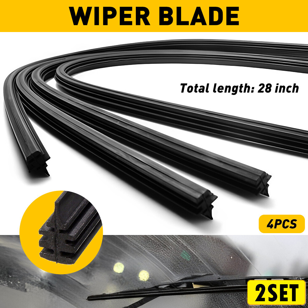 4PCS Universal 28"in Car Bus Silicone Frameless Windshield Wiper Blade - Foto 8