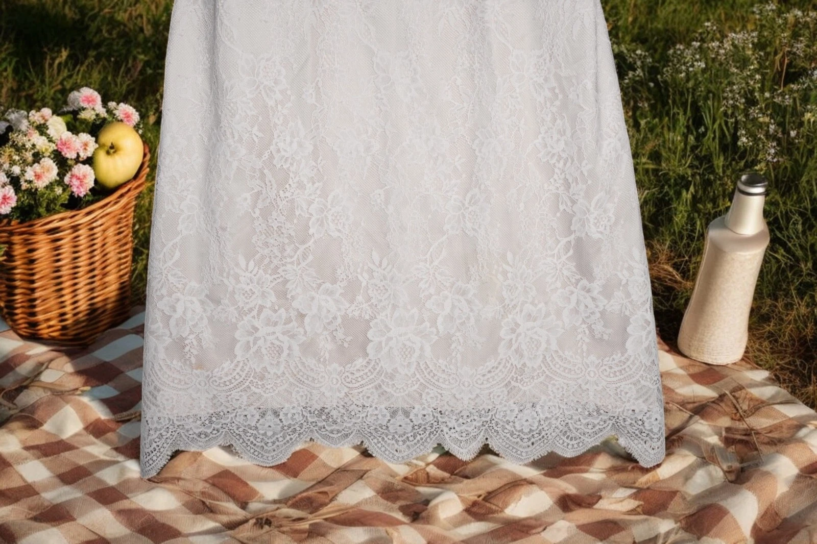 UNDERCOVER Abito slip Victoria’s Secret Sugar bambino pizzo Cottagecore Y2K lingerie da sposa S