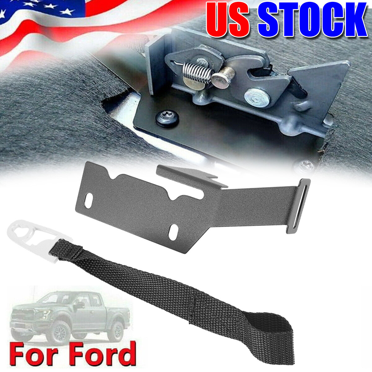 2024 Ford F250 rear seat driver side latch mechanism between brackets close-up