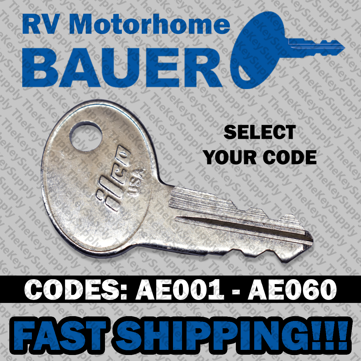 Bauer Camper RV Motorhome Keys Cut to Code AE001 - AE060 | eBay