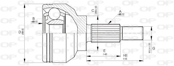 Tête de cardan Renault Laguna II 1.9 dCi pour réparer votre transmission d'origine