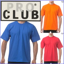 3 PACK PRO CLUB PROCLUB MEN'S PLAIN SHORT SLEEVE T SHIRT HEAVYWEIGHT COTTON TEE