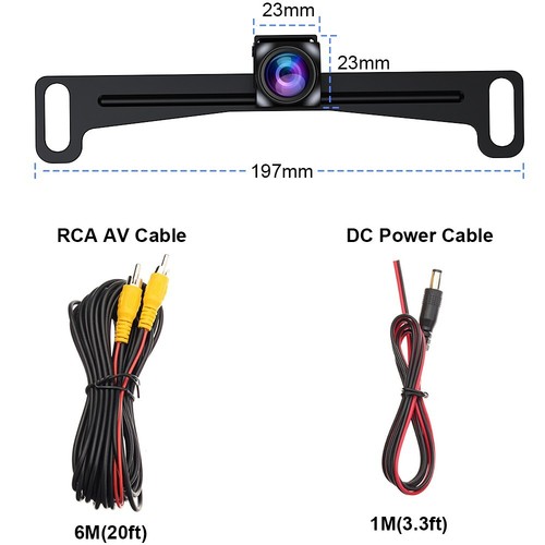 170° CMOS Car Rear View Reverse Backup Parking Camera License Plate Waterproof - Picture 3 of 10