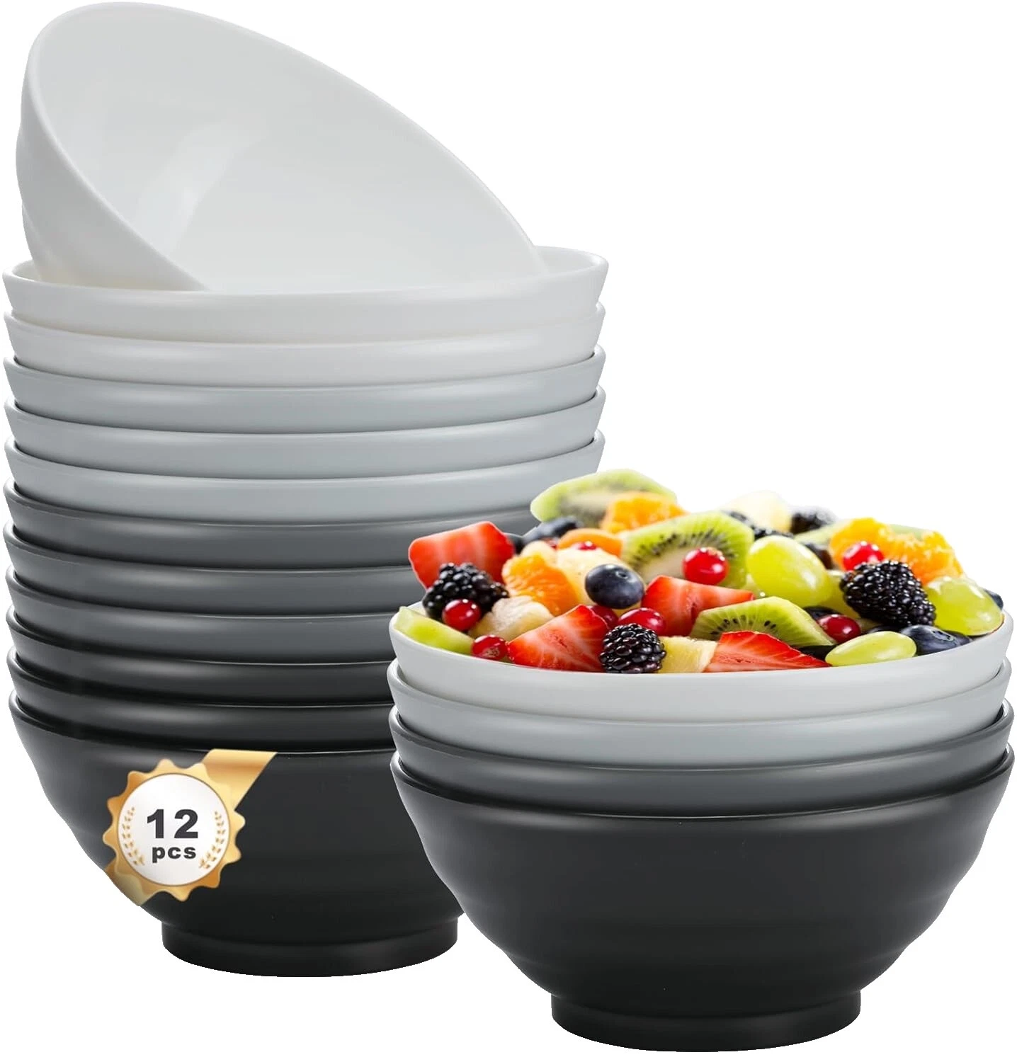 Cuencos Vajilla Conjunto de Tazón de plástico negro