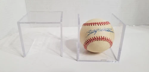 Billy Williams Cubs Signed National League Baseball & Case Shelf Z2