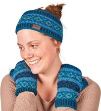 Crönert Stirnband SVENJA Damen außen Wolle innen Baumwollfleece in 6 Farben