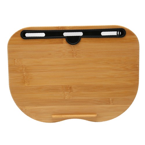Escritorio para computadora portátil de madera de bambú para computadora portátil de hasta 15,6 pulgadas con almohada ajuste de cushi - Imagen 24 de 24