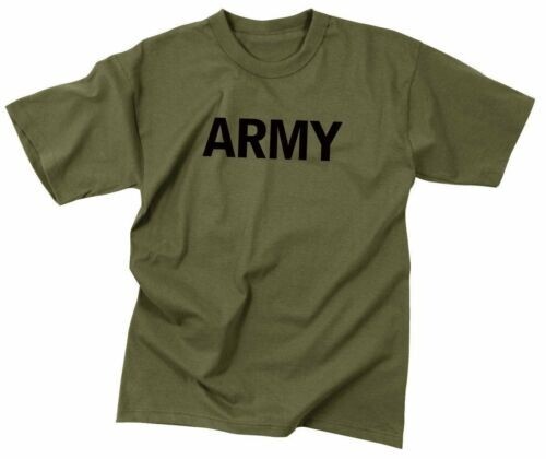 T-shirt manica corta 2XL verde oliva grigio esercito maglietta Rothco 66400 XXL - Foto 1 di 1