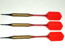 Soft Tip Darts Used, 17 Gram Brass with New Aluminum Shafts and Flights 3112
