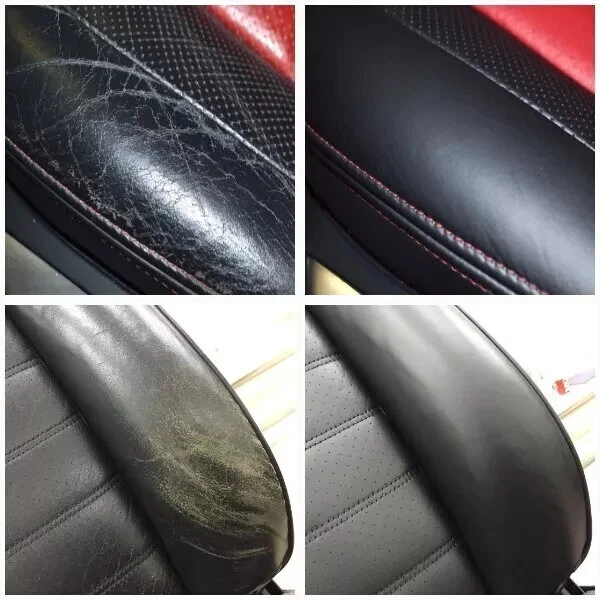 Lederfarbe Schwarz Auto – Reparatur Set Sitze & Lenkrad für BMW Audi Mercedes VW - Bild 2 von 4