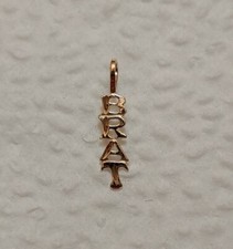 New 14k Yellow Gold Brat Charm Pendant