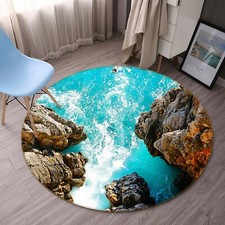3D Felsen Blaues Meer M12804 Spiel Teppich Mat Elegant Foto Teppich Fay