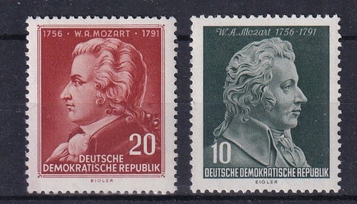 Germany DDR 1956 The 200th Anniversary of the Birth of Mozart ΜΗ - 第 1/1 張圖片