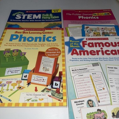 Scholastic Teaching resources K-2 Science, Phonics & Social Studies 4 Book Lot
