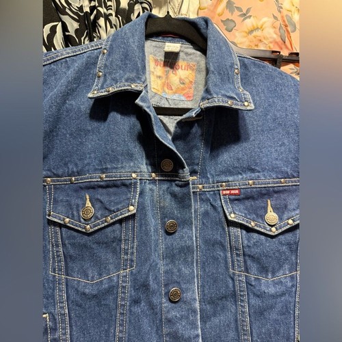 Vintage 80’s Neu mit Etikett Bonjour Denim Nieten Jacke Größe 8 Neu mit Etikett - Bild 5 von 6