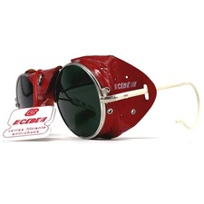 Vintage CEBE 2000 Glacier Sunglasses - France 90's - Medium - Red - Leather