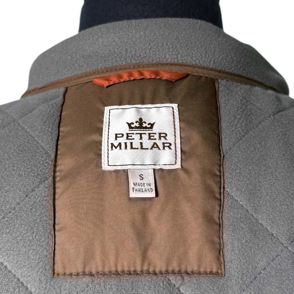 Peter Millar Mens Small Brown Essex Quilted Vest Full Zip Lined Golf Outdoor - Image 4 of 4