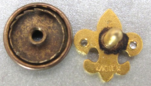 Three Vintage BOY SCOUT Fleur de Lys EAGLE PINS - BSA Lapel or Hat Pin Lot - Picture 7 of 8
