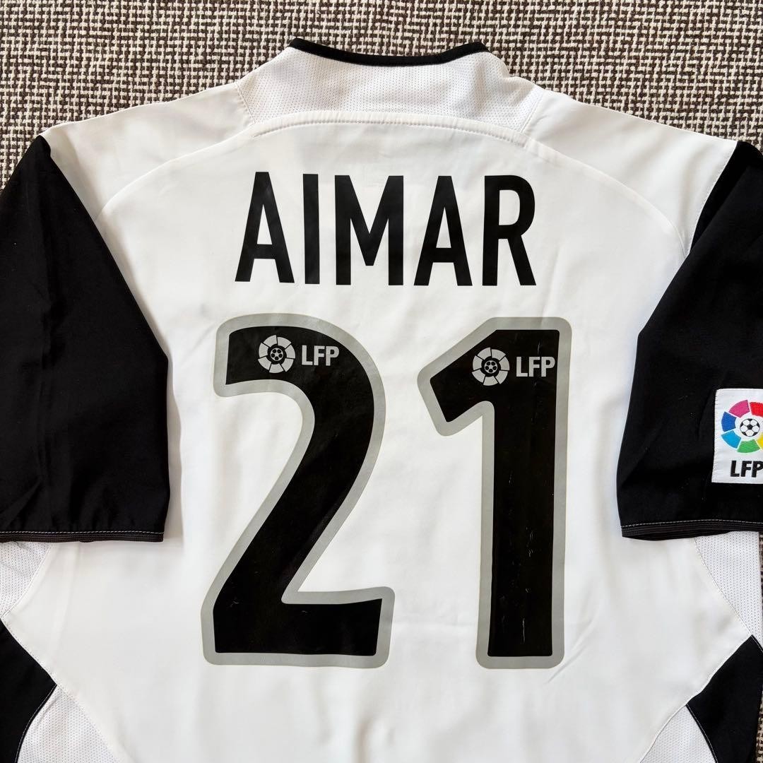 バレンシア 99/00 ホーム アイマール Valencia Aimar Valencia CF Aimar 21 Home Jersey 2003 2004 UEFA Cup Double Winner