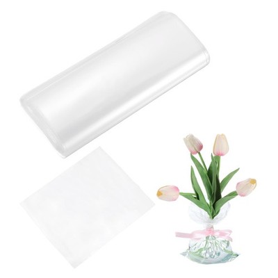150 PCS Transparent Flower Bouquet Water Retention Packaging 11.8x9.8 In