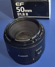 Canon EF 50mm f1.8 II  Prime Lense, Caps, UV Filter and Box.