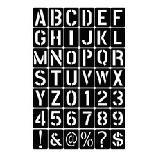 42 pcs painting stencil letters numbers symbols drawing template spray templates
