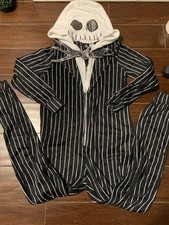 EUC The Nightmare Before Christmas Jack Skellington 1 Piece Pj s/Halloween Suit