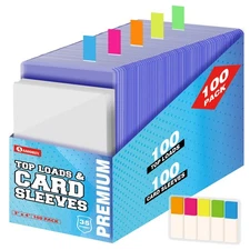 200 Card Sleeves Top Loads for Cards, 3"X4" Hard Plastic Baseball Card Protec...
