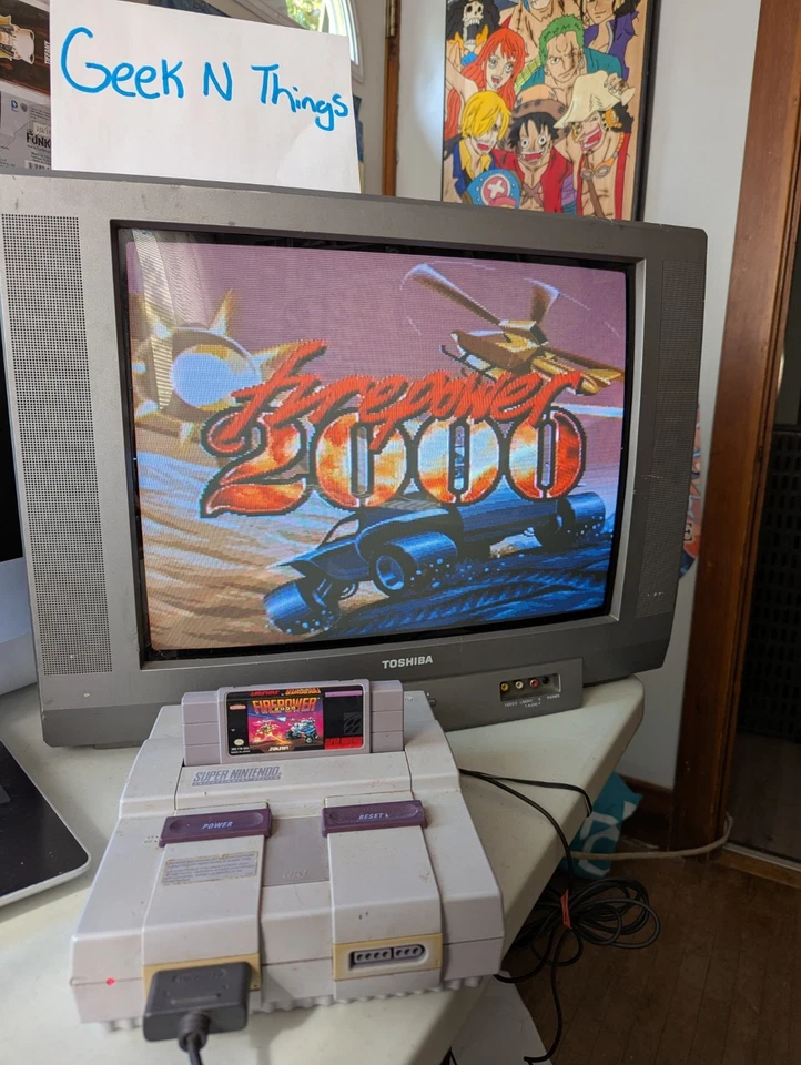 Firepower 2000 Snes Super Nintendo Cartage solamente Foto 3 de 3