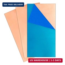 3Pcs Pure Copper Sheet - 18 Gauge 1.02mm Thickness 6" x 12" 99.9 Copper Plate