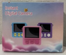 1080P Kids 2.4in LCD Digital Camera Blue 32GB USB Charging Instant Print Photo