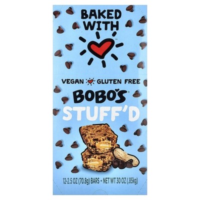 Bobo s Stuff d Oat Bar, Chocolate Chip Peanut Butter, 2.5 Oz. Bar (12 pack), ...