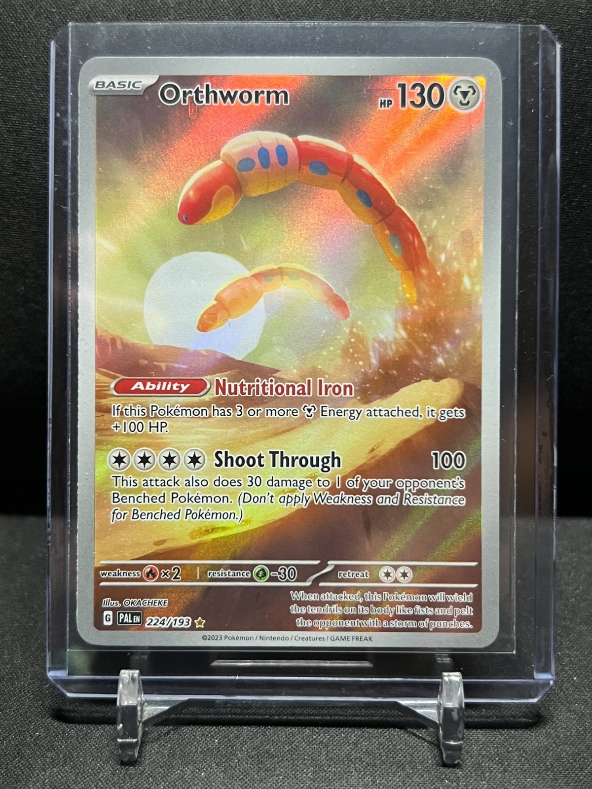 Orthworm 224/193 Illustration Rare Holo Pokémon 2023 Paldea Evolved NM