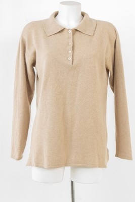 Alberto Fabiani Pullover Polopullover Damen Gr. S Beige Kaschmir